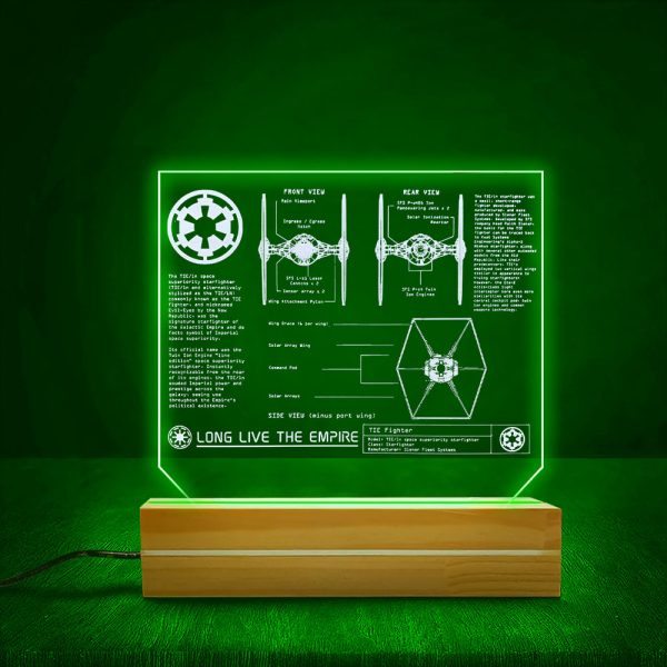 Star Wars Led Light with Wooden Base (7 Colors) - MAITM 6495