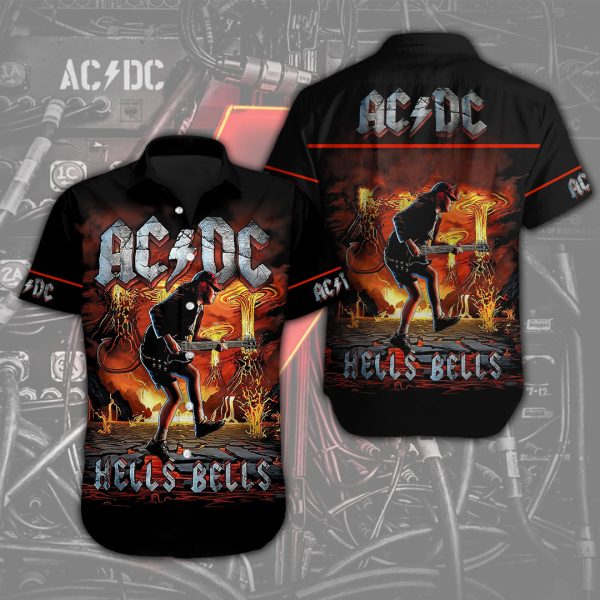 AC/DC Short Sleeve Dress Shirt - ANHNV 4294