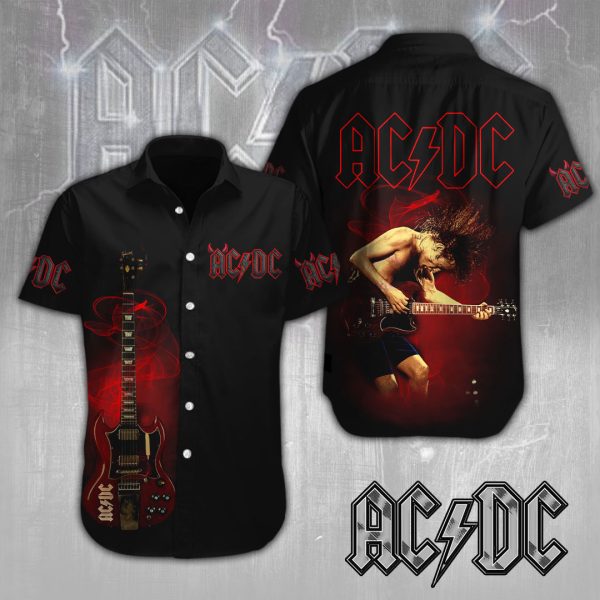 AC/DC x Angus Young Short Sleeve Dress Shirt - MAITM 6323