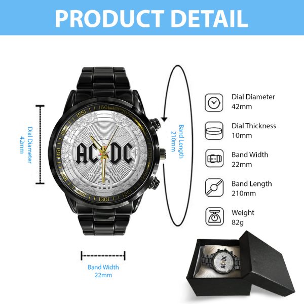 AC/DC Black Stainless Steel Watch - TANTN 5978