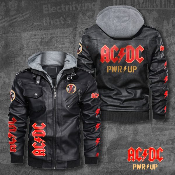 AC/DC 2D Hooded Leather Coat - HUANNM 855