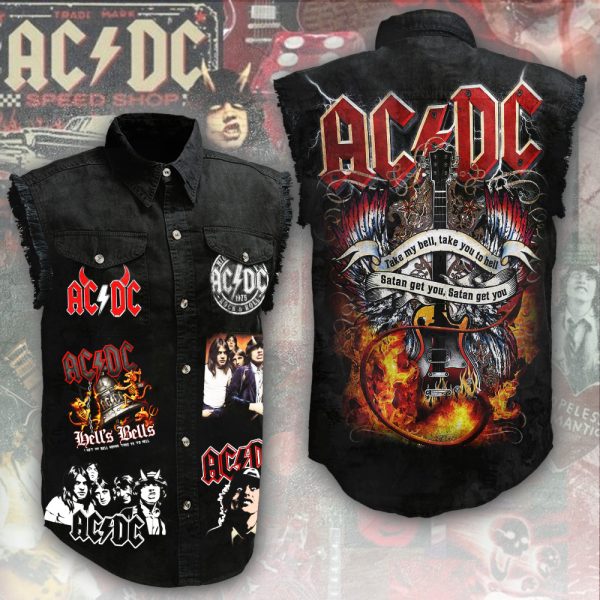 AC/DC 3D Lightweight Sleeveless Denim Shirt - ANHNV 3045