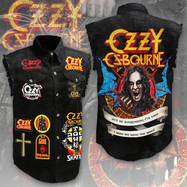 Black Sabbath x Ozzy Osbourne 3D Lightweight Sleeveless Denim Shirt - ANHNV 4182