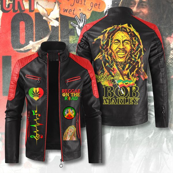 Bob Marley Premium Leather Bomber - ANHNV 4211