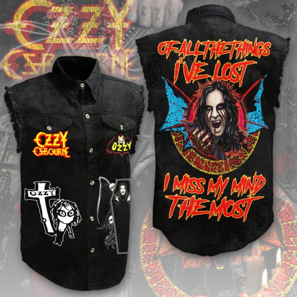 Black Sabbath Ozzy Osbourne 3D Lightweight Sleeveless Denim Shirt - ANHNV 4215