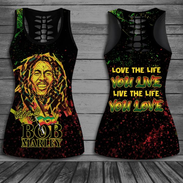 Bob Marley Hollow Tank Top Leggings - ANHNV 4245