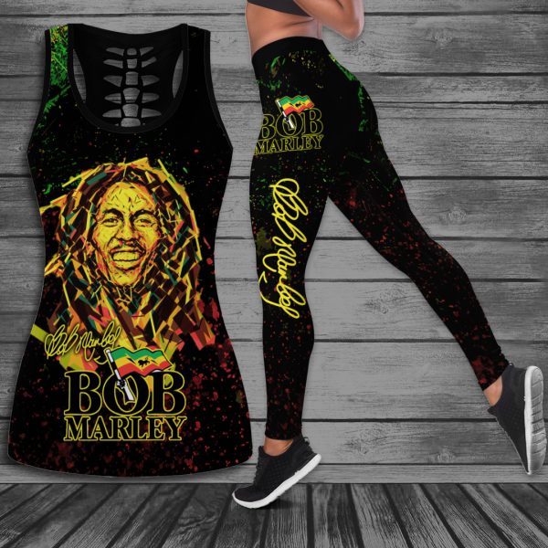 Bob Marley Hollow Tank Top Leggings - ANHNV 4245