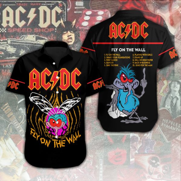 AC/DC Short Sleeve Dress Shirt - ANHNV 4293