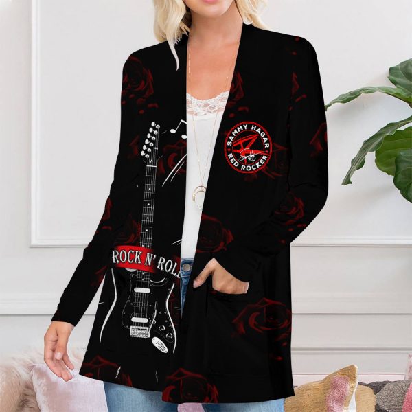 Sammy Hagar Women’s Patch Pocket Cardigan – ANHNV 4316