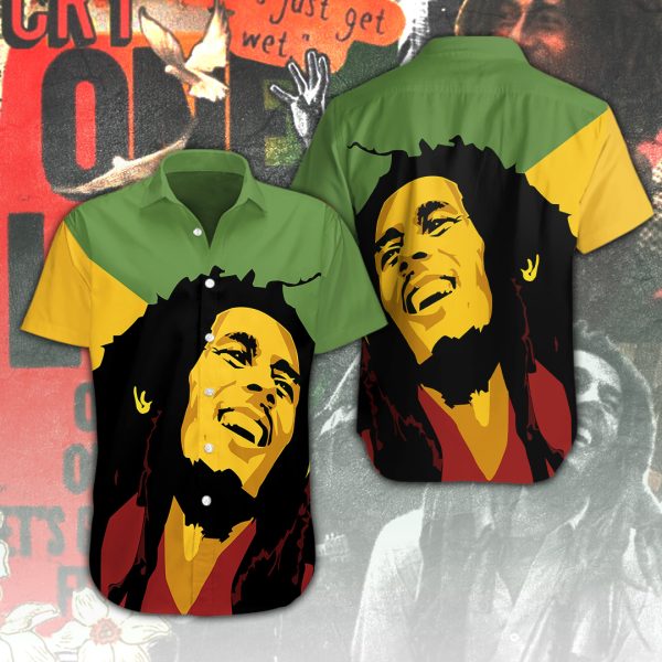 Bob Marley Short Sleeve Dress Shirt - ANHNV 4339