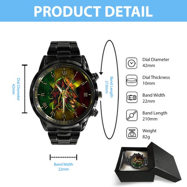 Bob Marley Black Stainless Steel Watch - ANHNV 4345