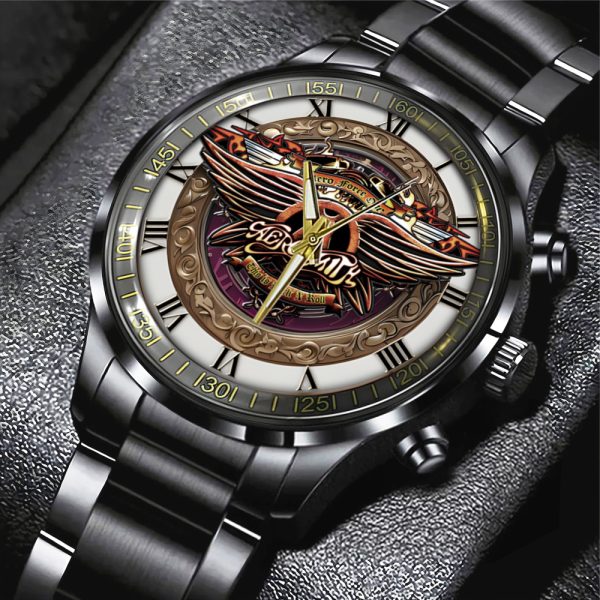 Aerosmith Black Stainless Steel Watch - TANTN 5648