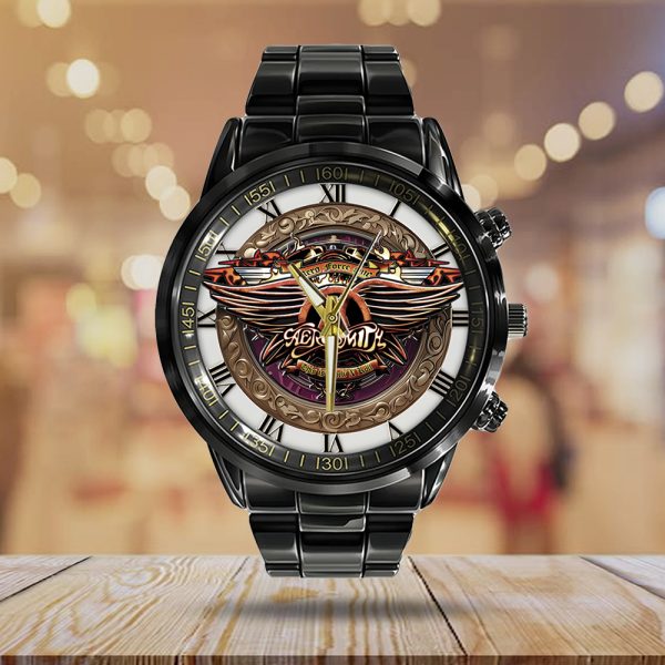 Aerosmith Black Stainless Steel Watch - TANTN 5648