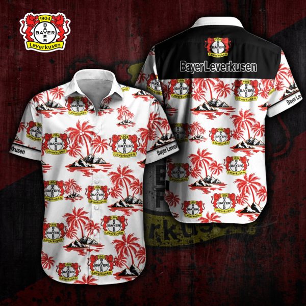 Bayer Leverkusen Short Sleeve Dress Shirt - HUANNM 4589