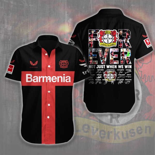 Bayer Leverkusen Short Sleeve Dress Shirt - HUANNM 4668