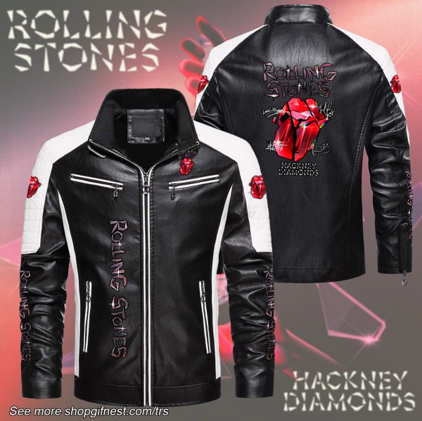 The Rolling Stones Premium Leather Bomber - HUANNM 996