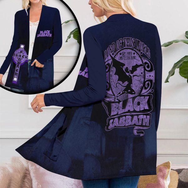 Black Sabbath Women's Patch Pocket Cardigan - NGHIAVT 1587