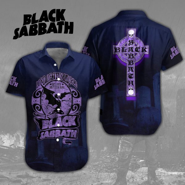 Black Sabbath Short Sleeve Dress Shirt - NGHIAVT 1587