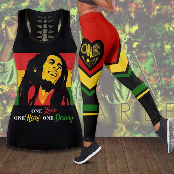 Bob Marley Hollow Tank Top Leggings - ANHNV 4273