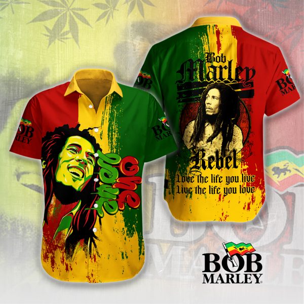 Bob Marley Short Sleeve Dress Shirt - HUANNM 4923