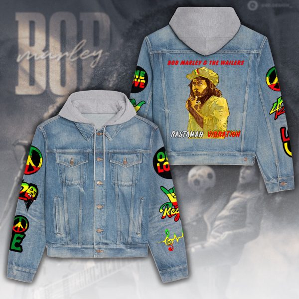 Bob Marley Women's Denim Hood Jacket - HUANNM 4101