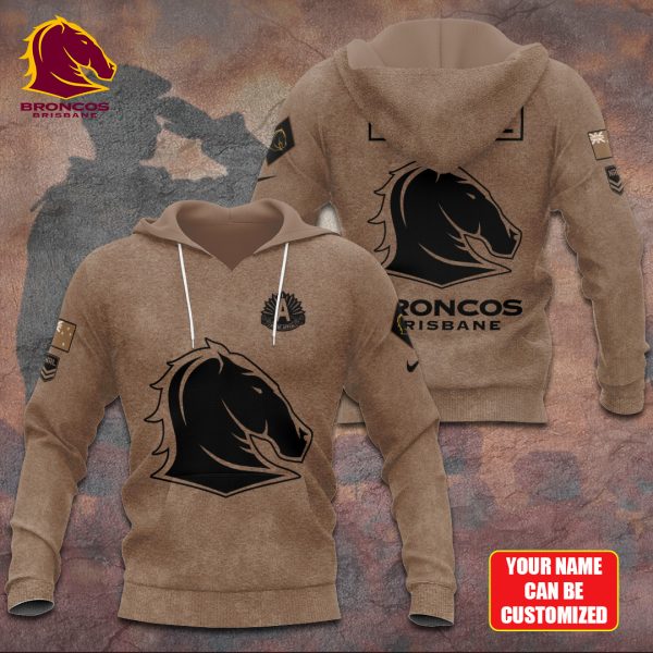 Personalized Brisbane Broncos x Anzac Day 3D Apparel - TANTN 6123