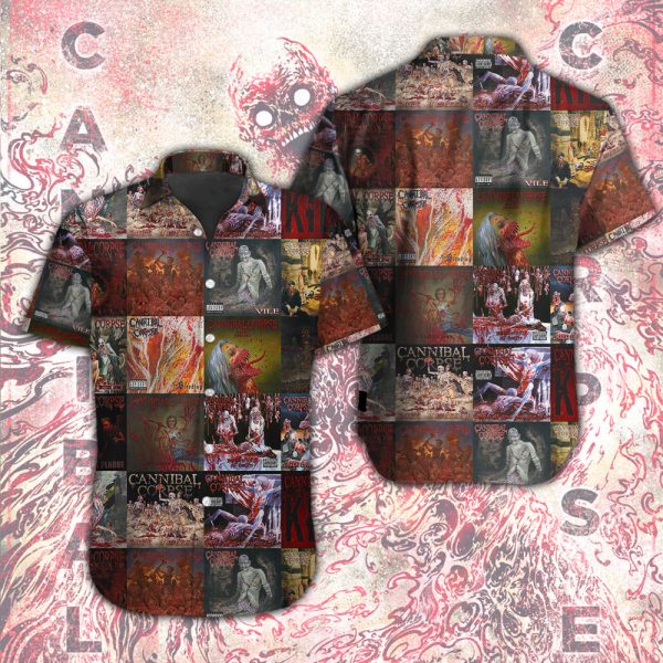 Cannibal Corpse Short Sleeve Dress Shirt - HUANNM 263