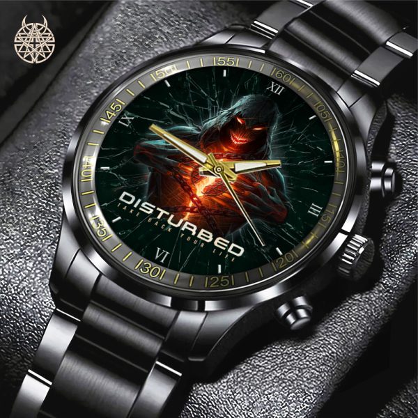 Disturbed Black Stainless Steel Watch - GNE 381