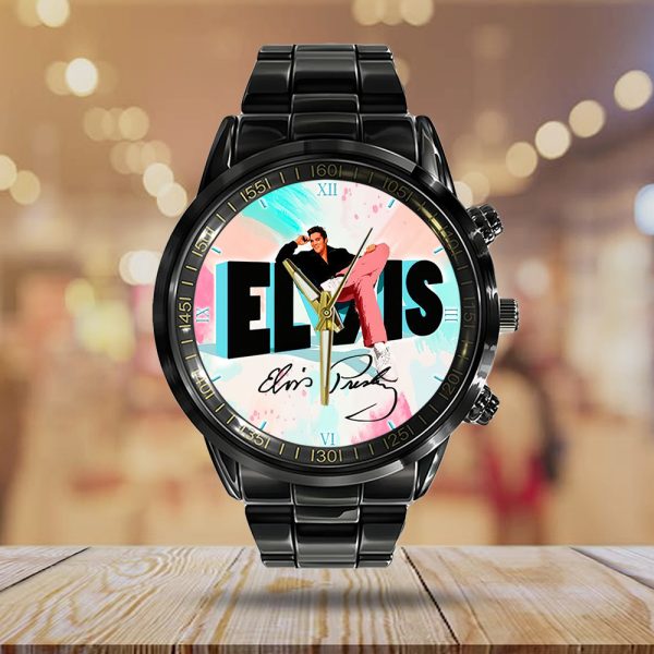 Elvis Presley Black Stainless Steel Watch - GNE 253