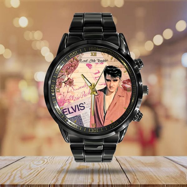 Elvis Presley Black Stainless Steel Watch - GNE 287