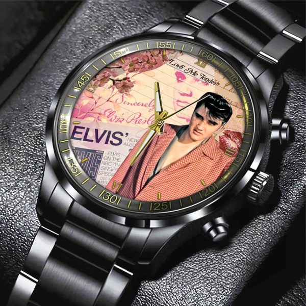 Elvis Presley Black Stainless Steel Watch - GNE 287