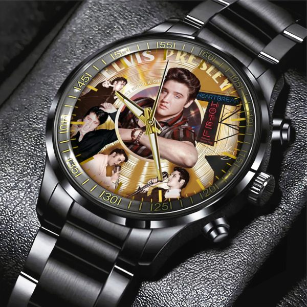 Elvis Presley Black Stainless Steel Watch - MAITM 6302