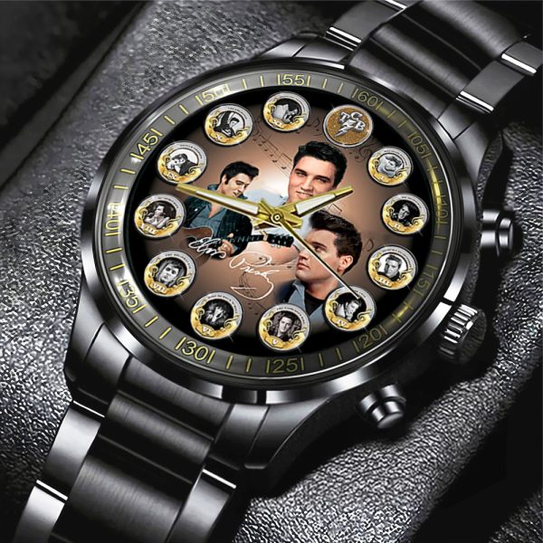 Elvis Presley Black Stainless Steel Watch - MAITM 6386