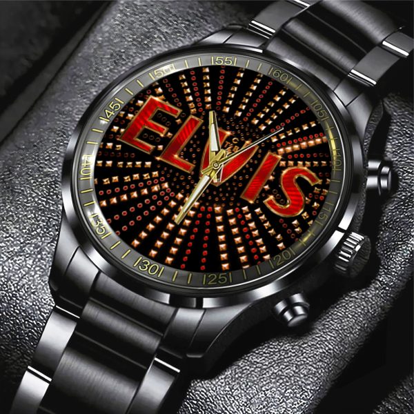 Elvis Presley Black Stainless Steel Watch - TANTN 6009