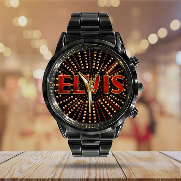 Elvis Presley Black Stainless Steel Watch - TANTN 6009