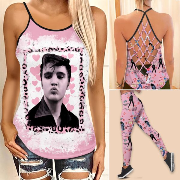 Elvis Presley Criss-Cross Leggings - HUANNM 4643