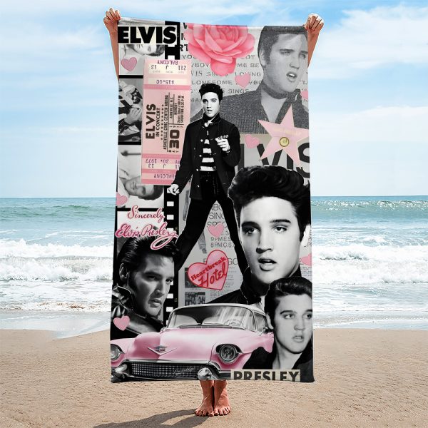 Elvis Presley Rectangle Beach Towel - TANTN 5856