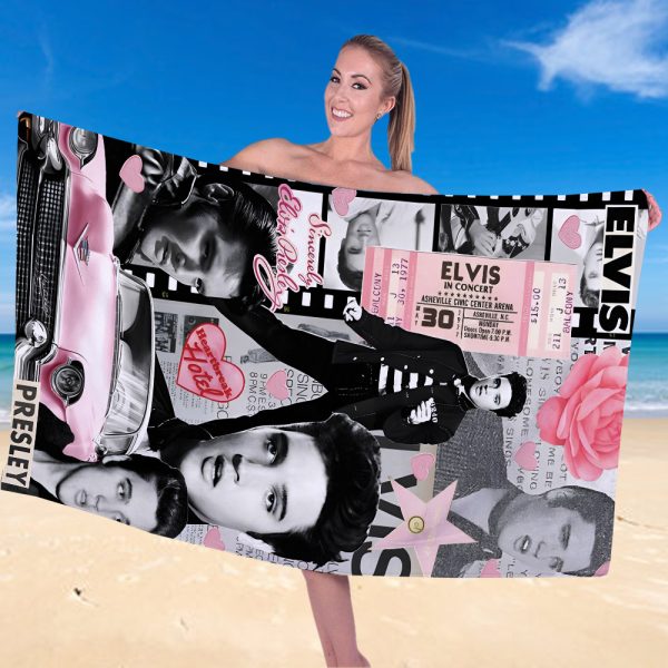 Elvis Presley Rectangle Beach Towel - TANTN 5856