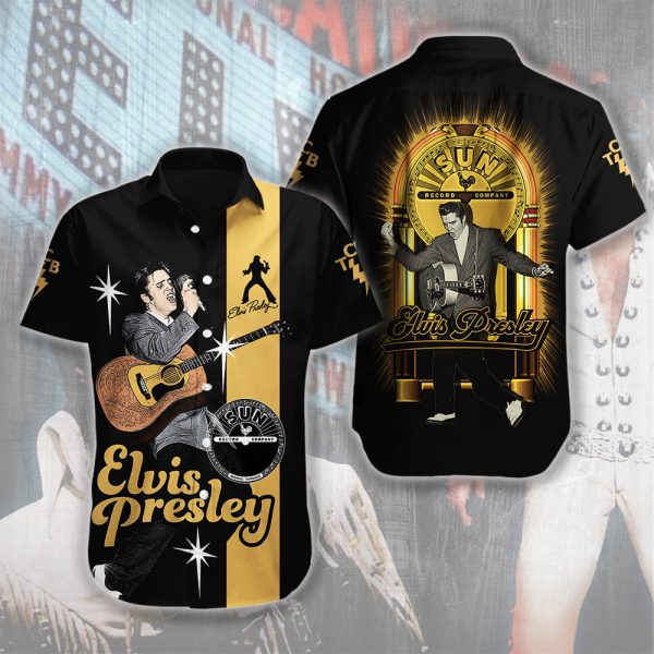 Elvis Presley Short Sleeve Dress Shirt - HUANNM 4595