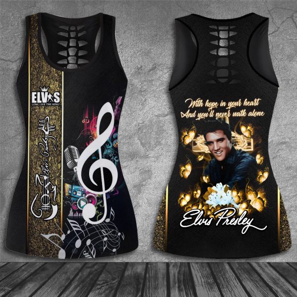 Elvis Presley Hollow Tank Top Leggings - HUANNM 4652