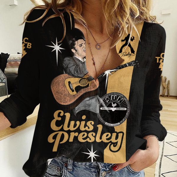 Elvis Presley 3D Linen Shirt - HUANNM 4595