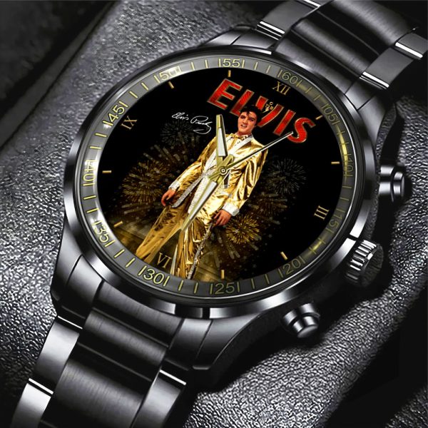 Elvis Presley Black Stainless Steel Watch - GNE 308