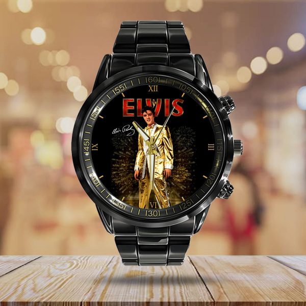 Elvis Presley Black Stainless Steel Watch - GNE 308