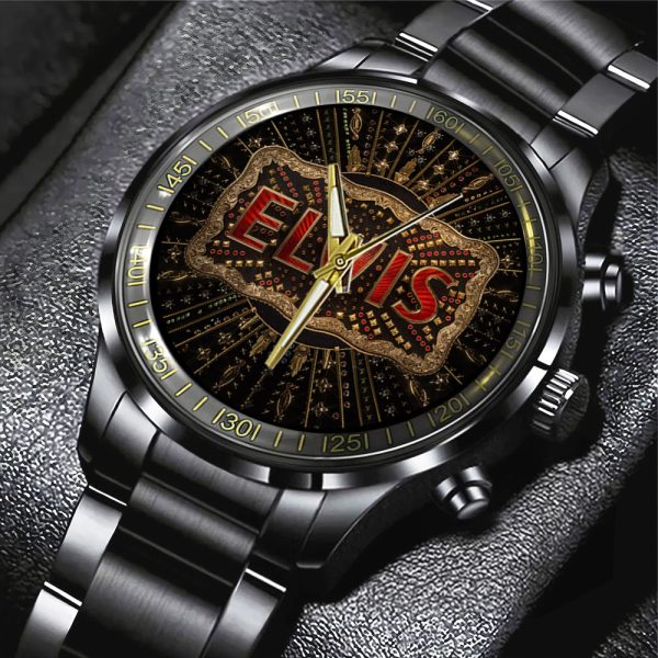 Elvis Presley Black Stainless Steel Watch - GNE 313