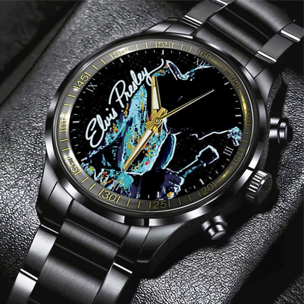 Elvis Presley Black Stainless Steel Watch - GNE 314