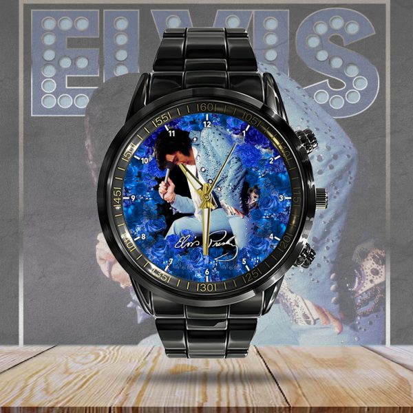 Elvis Presley Black Stainless Steel Watch - HOATT 4687