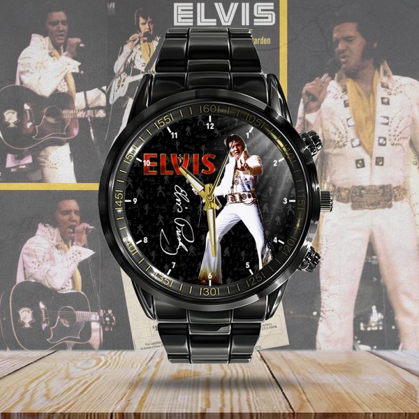 Elvis Presley Black Stainless Steel Watch - HOATT 4749