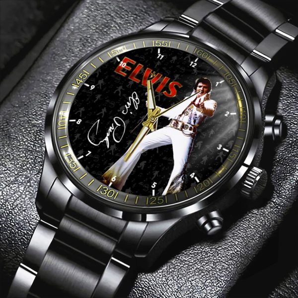 Elvis Presley Black Stainless Steel Watch - HOATT 4749