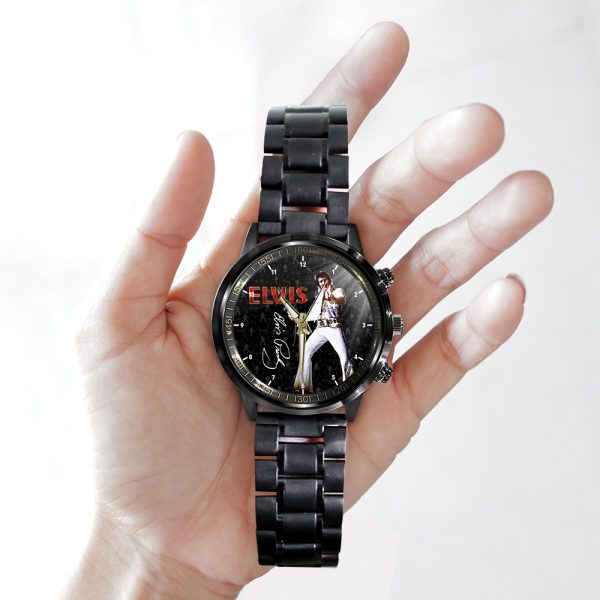 Elvis Presley Black Stainless Steel Watch - HOATT 4749