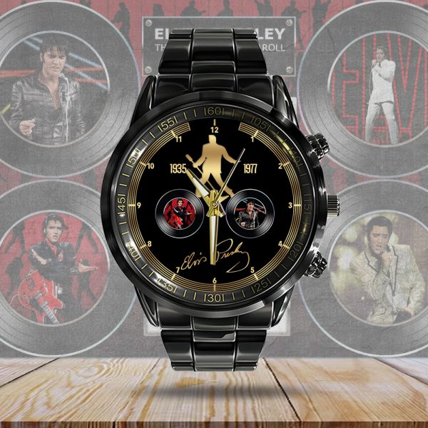 Elvis Presley Black Stainless Steel Watch - HOATT 4751